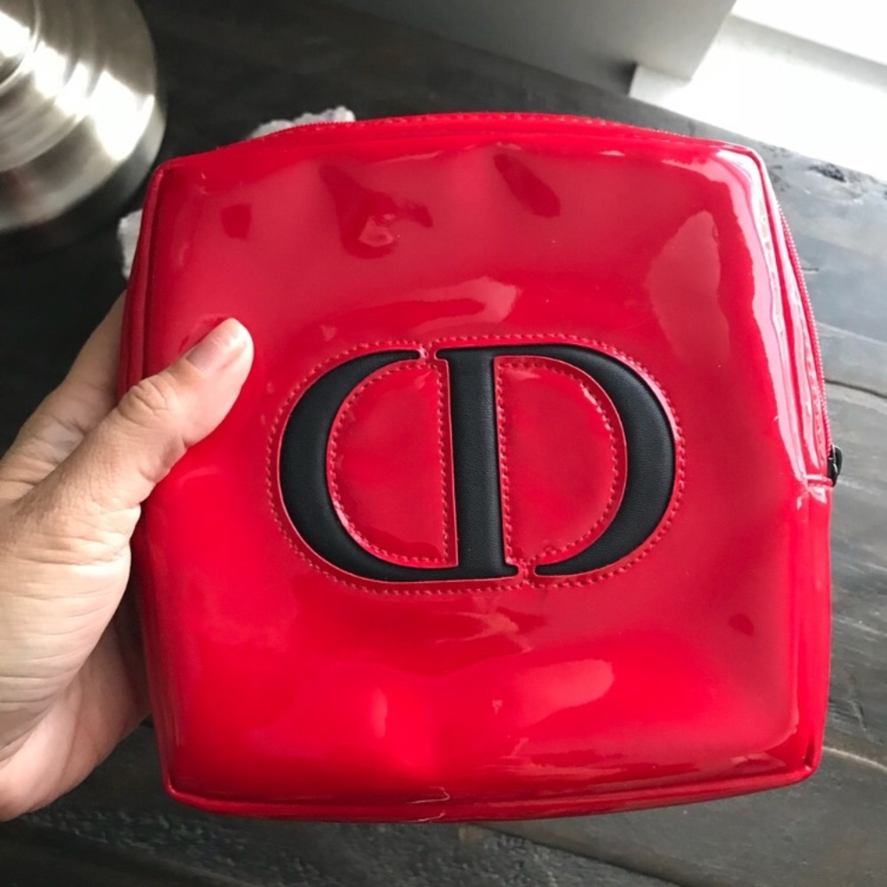 Dior | Red Patent Leather Clutch or Makeup Bag - Picture 7 of 7